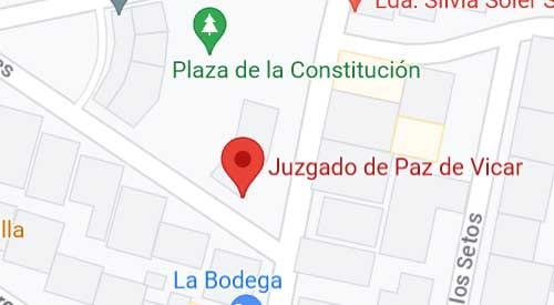 plano Registro Civil y Juzgado de Paz de Vicar Almeria